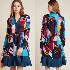 Anthropologie Maeve Abstract Dress